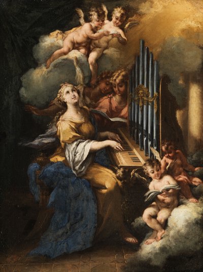 St. Cecilia at the Organ by Michele da Parma